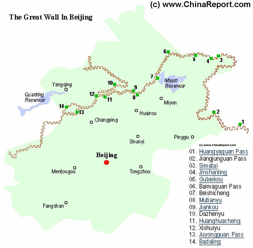 Find the Information Page on the 4 Rural Districts of Beijing + Great Wall of China & Map ...